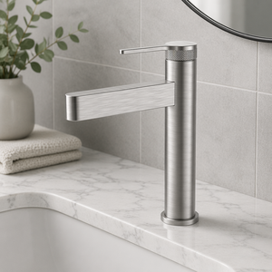 New Design Minimalist Deck Mounted 304 Stainless Steel Brushed Bathroom Faucet Mixer <strong>Taps</strong> - Product Image 1