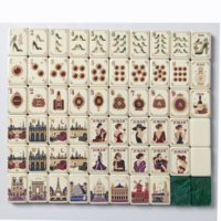 Ensemble de Mahjong américain haut de gamme de style parisien pour la vente en gros, 160 tuiles en acrylique avec emballage personnalisé et accessoires assortis