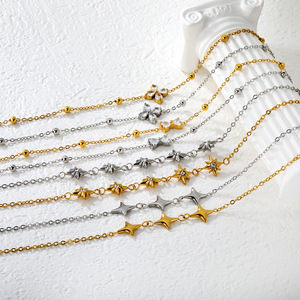 Bracelet en alliage de zinc à motif d'étoile avec zircone cubique pour femme, bijoux cadeau - Product Image 1