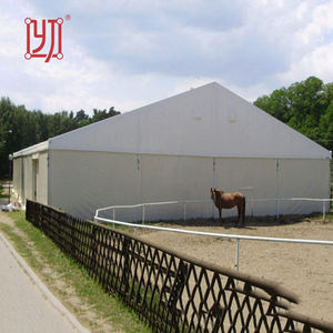 Tente industrielle en aluminium ignifuge durable de 50 m x 100 m, entrepôt avec parois en ABS - Product Image 1