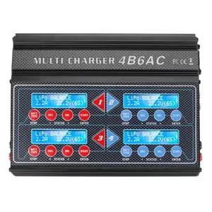 HTRC Professional RC Batterie bilanz ladegerät 4 B6AC Quattro B6AC 6A 80W * 4 Entlader Für 1-6s LiPo/Lion/LiFe-Ladegerät