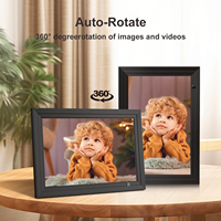 Bingkai Foto Digital LCD Plastik 10.1 Inci dengan WiFi, Tampilan Otomatis, Jam, Pemutar Video MP4/MP3 Melalui USB/SD