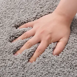 YFL vente en gros pas cher tapis de bain antidérapant séchage rapide tapis à poils longs absorbant l'eau tapis de bain doux en peluche microfibre tapis de salle de bain