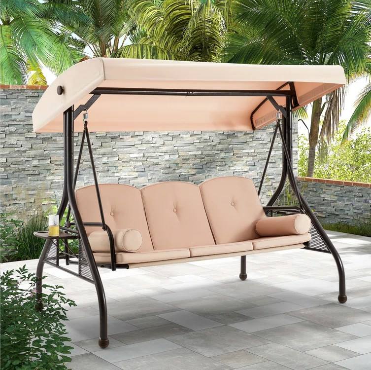 Modern Three Seat Swing Chairs Stylish Outdoor Seating