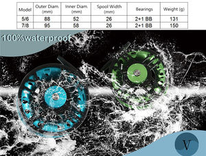 OEM заказной логотип 5/6 7/8 герметичный перетащить ЧПУ алюминиевый сплав нахлыстовой Рыболовная катушка водонепроницаемая для речного озера Рыбалка - Product Image 2