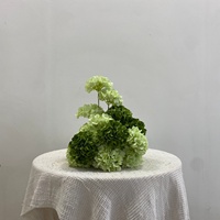 Bruidsboeket van kunstzijde, realistisch, hoge simulatie, groene amarant, lichtroze pioenroos, tafeldecoratie, luxueus