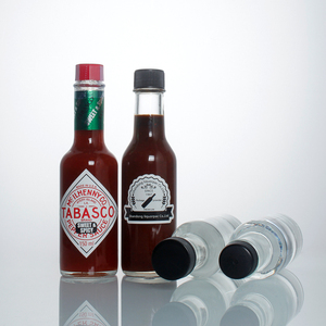 Bouteille en verre vide de 150 ml (5 oz) pour sauces, assaisonnements, chili, salades et sauces piquantes - Product Image 5