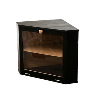Boîte à pain en bambou à double compartiment, conteneur alimentaire en bois avec porte en acrylique pour la cuisine à domicile - Product Image 5