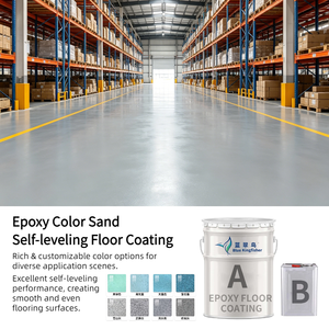 Rivestimento Epossidico Effetto Marmo Lucido per Pavimenti, Vernice Autolivellante per Calcestruzzo <span class=keywords><strong>con</strong></span> Sabbia Colorata, Rivestimento Liquido per Magazzini e Garage - Product Image 2