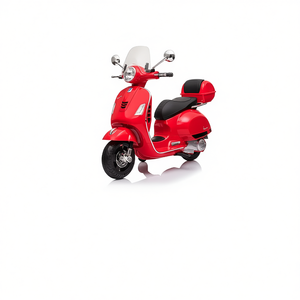 Scooter à 3 roues Vespa Rouge 6V 30W Moteur 2-3 Km/h Fabriqué en Italie Jouet électrique pour enfants 3-6 ans - Product Image 1