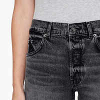 ODM/OEM taille haute femmes Denim Jeans classique Simple noir lavage bidirectionnel Stretch confort décontracté Streetwear gratuit petit ami