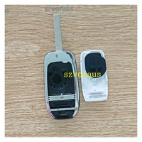 Coque de clé de voiture de haute qualité, 2 boutons, coque de clé rabattable pour Renault Megane Kwid, coque arrière blanche sans logo, vente en gros