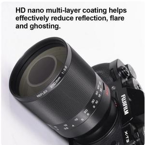 Objectif Miroir Téléobjectif Kase 200mm F5.6 à Focale Fixe Plein Format avec Filtre en Verre 67mm Moule Privé pour Monture E Hybride - Product Image 5