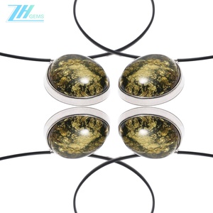 Pendentif en ambre vert-or de 25 g, ambre de <span class=keywords><strong>la</strong></span> <span class=keywords><strong>Baltique</strong></span> de grande taille et argent sterling, pendentif en ambre brillant, différentes nuances d'ambre - Product Image 5