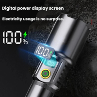 Nouvelle lampe torche LED extérieure en alliage d'aluminium, 1050 lumens, étanche IP44, rechargeable par USB, portée du faisceau de 3000 m, portable