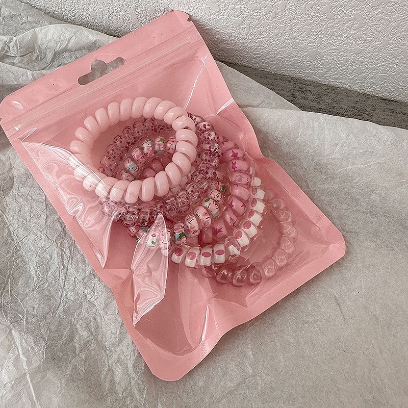6 pièces roses comme indiqué dans le sac d'emballage de couleur