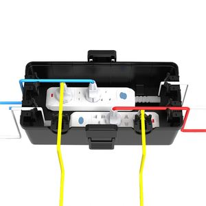 Caja eléctrica Allifemax cuadrada de plástico a prueba de polvo, conectores de Material PP, caja eléctrica resistente a la intemperie e impermeable - Product Image 1