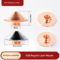 Buse de découpe laser à fibre simple/double couche en cuivre Wanshunxing, accessoires de découpe haute vitesse 28 Hongshan