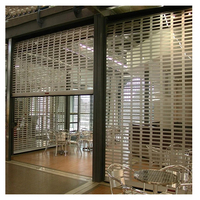 Volet roulant motorisé de conception moderne en gros, performance stable, grille en acier inoxydable et aluminium pour porte de magasin, antivol