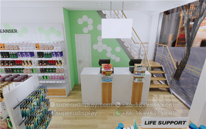 Mostrador <span class=keywords><strong>de</strong></span> Farmacia <span class=keywords><strong>de</strong></span> Madera Personalizado, Diseño Moderno, Muebles <span class=keywords><strong>para</strong></span> Farmacia, Vitrina <span class=keywords><strong>de</strong></span> Vidrio - Product Image 5