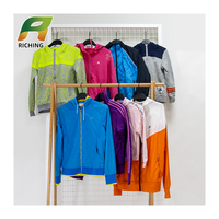 Jaket Hoodie Stok Bale Bermerek Musim Dingin Wanita Pria Campuran Bekas Jaket Baseball Second Hand Hoodie