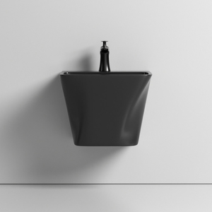 Ensemble WC et lavabo mural en céramique noir mat personnalisable – Collection Sanitaire - Product Image 5