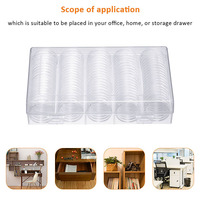 100 pièces/lot de capsules porte-monnaies de 30 mm, boîte ronde en plastique pour collection de pièces de monnaie, boîte de rangement pour protéger les pièces