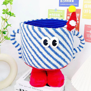 Cesta de almacenamiento de felpa de fieltro nueva personalizada al por mayor decoración de Pascua tejida colorida cesta de Pascua monstruo - Product Image 5