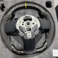 Volant en fibre de carbone à LED pour Ford Mustang 2010 2011 2012 2014, volant en daim