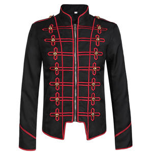Veste Vintage <span class=keywords><strong>Punk</strong></span> Homme Golden <span class=keywords><strong>Rock</strong></span> Star Performance Smoking Steampunk Marching Band Batteur Manteau Costume Victorien - Product Image 4