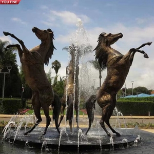 Youfine Lớn Cổ Ba Nhảy Ngựa Bronze Đài Phun Nước Cho Ngoài Trời Công Viên Vuông Vườn Vòng Tròn Giao Thông Vòng Tròn - Product Image 1