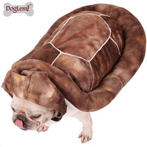 Turtle Design Comfortable Washable <b>Plush</b> Dog Bed Cushion Unique Animal Pattern for Warm Travel Novel Dog Bed - Product Image 2