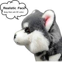 Husky realista, Animal de peluche, Malamute de Alaska, juguete de peluche, perro realista, regalos duraderos suaves, decoración del hogar, juguete para abrazar, Husky SIBERIANO