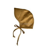 Gorro de lino y algodón con logotipo personalizado para bebé, visera Lisa teñida Unisex para verano, venta al por mayor