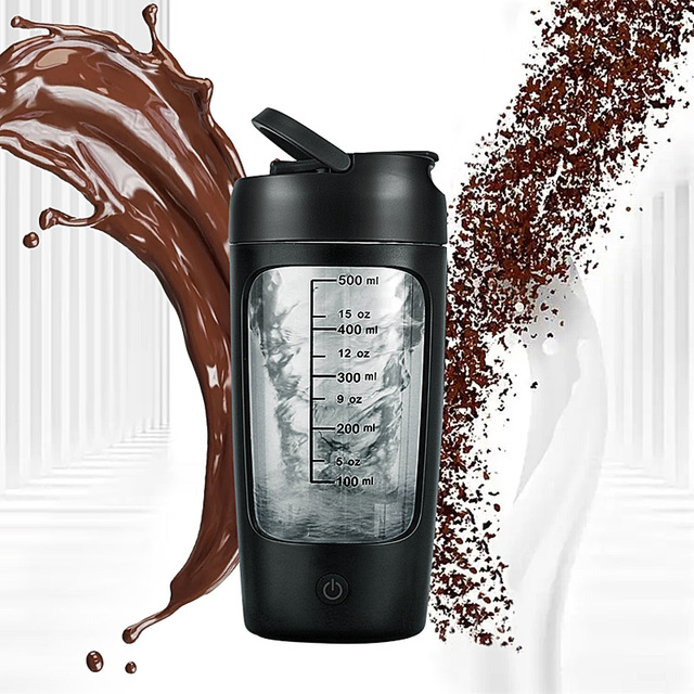 650ml USB Rechargeable Electric Plastic Vortex Mixer Sports Gym Protein Shaker Bottle