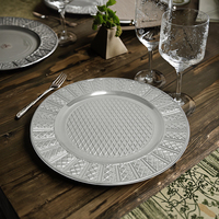 Assiettes en plastique écologiques de luxe vintage européen Assiette de fruits Plat pour la décoration de salon de mariage Nouveau modèle pour