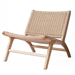 كرسي دنماركي كلاسيكي من خشب الجوز بلون الرماد بتصميم جديد من جلد السرج المنسوج