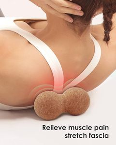 Balle de massage en liège, balle de massage en forme d'arachide, balle de libération myofasciale, rouleau de massage des tissus profonds, balle de mobilité - Product Image 6