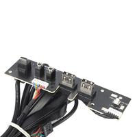 USB2.0 Ganda USB 2.0 + TYPE-C + Mikrofon + Audio, Aksesori Komputer Multifungsi dengan Catu Daya Langsung dari Pabrik