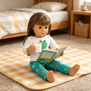 MSYO Özelleştirilmiş 18 İnç Amerikan Bebek Karikatür Pijama Takımı Moda Bebek Kıyafeti DIY Boyama Promosyon Hediyesi - Product Image 3