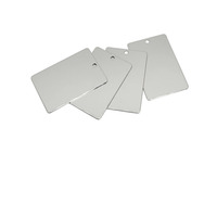 Plaques vierges rectangulaires personnalisées en acier inoxydable avec un trou - Plaque pour gravure et estampage