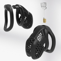 Nouvelle serrure de chasteté intégrée en nid d'abeille pour hommes, alternative à la cage, anneau, jouets sexuels pour adultes, modèle ZC020