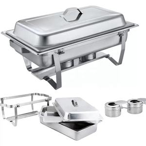 Equipo de Catering Calentador de alimentos económico Plato de frotamiento Estufa de buffet Plato de chafer de acero inoxidable Juego de buffet - Product Image 2