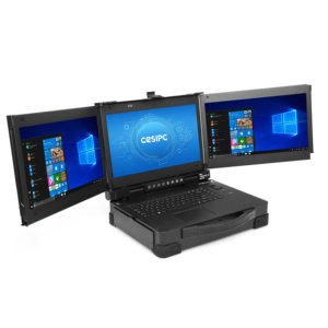 Di động gấp màn hình di động tất cả-trong-một Máy ba màn hình tất cả trong một bảng điều khiển công nghiệp <span class=keywords><strong>PC</strong></span> i5 máy tính công nghiệp - Product Image 1