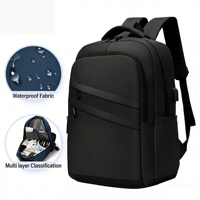 Sac à dos scolaire pour adolescents, durable, en polyester, léger, pour ordinateur portable 16 pouces, imperméable, sac à dos d'affaires pour ordinateur