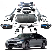 Peralatan konversi mobil, F10 F18 2011-2017y Kit bodi mobil, Upgrade wajah ke G30 Lci M5 untuk Bmw G30 G38 LCI M5 gaya Bodykit Bumper mobil