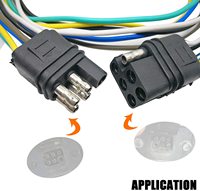 Adaptateur de prise de remorque 6 broches 36 pouces pour côté véhicule et côté remorque, connecteurs de faisceau de câblage de remorque 6 voies, cuivre pur, isolation PVC