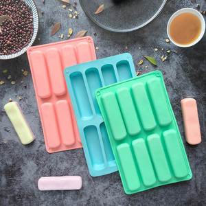 Moule en silicone pliable personnalisé pour barres de chocolat, 8 cavités, forme rectangulaire, pour mousses, bonbons, biscuits, pâtes à sucre, pâtes d'avoine, pâtisseries - Vente en gros - Product Image 5