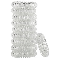 Fil de téléphone personnalisé Yoga sport élastique noir bleu marron bandes en spirale transparentes 4cm attaches pour cheveux