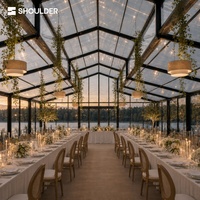 Tente de réception en alliage d'aluminium, chapiteau de luxe pour mariages et grands événements, tente de cérémonie transparente et imperméable sur mesure pour mariage